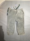 Bergfreund Lederhosen Vtg Greenish Gray Heavy Leather Suede 38
