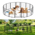 24-40 In 8-16 Panels Heavy Duty Metal Pet Dog Playpen Kennel Exercise Fence Cage