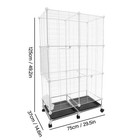 3-tier Large Bird Cage 49 2in Rolling Metal Parakeet Cage For Canaries  Parrots