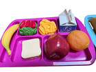 American Girl School Lunch Tray Pink Play Food Set 18 Inch Doll Accessories  Lot
