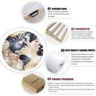 World Map Wall Art Framed Art Print Picture Wall Art Decor Home Interior - Ma   