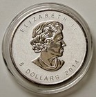 2014 Silver Maple Leaf Coin W  Horse Privy 1 Oz Silver Reverse Proof