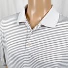 Nike Golf Men s Xl White black Striped Dri-fit Short Sleeve Polo Shirt