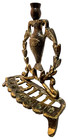 Vntg Jewish Hebrew Hanukkah Menorah Judaica Israel Judaism Jerusalem Solid Brass