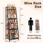 4-tier Trapezoid Liquor Stand For Home Bar  Upgraded Taller Spacing Liquor