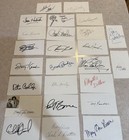 Signed Autographed Index Card Lot X25 Amazing Group Free Shipping 