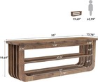 55  Farmhouse Entryway Bench With Shelves  3-tier Rustic Shoe Storage Bench
