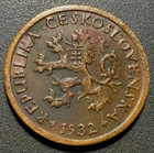 Czechoslovakia - First Republic  1918-1938   Old Brass Coin 10 Haleru 1932  