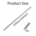2pcs M6    250mm Threaded Rod 304 Stainless Steel  M6-1 0 Thread Pitch Fully