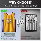 Brateaya Jersey Hanger For Wall - Magnet Display 72 Inches  Purple 