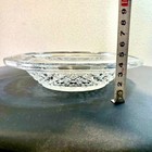 Rare Japan 8 Glasses Plate Set Hoya Crystal Tableware Clear Barware Vintage 80s