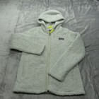 Patagonia Hoodie Girls Medium 10 Ivory Pockets Sherpa Fleece Full Zip Los Gatos