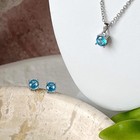 Park Lane Ocean In Silver Mini Impression Stud Earrings   Necklace Set