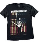 Jimi Hendrix Graphic Band T-shirt Men   s Large Black Vintage Style Rock Tee Usa