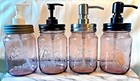 Ball Pink Soap   Lotion Dispenser   Mason Jar   Counter Top Glass Collector s