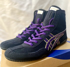 Opt Laces Purple   Asics Wrestling Shoes Ex-eo Black X Purple X Gold Heal Gold
