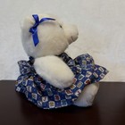 Build-a-bear Workshop White Teddy Sitting Plush 1997 Pink Nose Bab Dress Outfit
