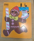 Vintage Wood Puzzles  Playskool Gingerbread Man 185-21   Disney Dumbo 190-12