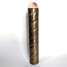 Vintage Heavy Brass Spiral Kaleidoscope With Bowed Glass Approx 11 