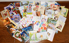 Lot 52 Greeting Cards W matching Decorated Envelope Gorgeous  Birthday Christmas