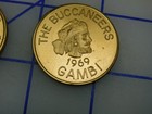 2 Vintage Tokens  1969 Lake Charles Contraband Days   Buccaneers Gambi  Brass