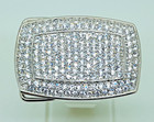 Fashion Men Women Western Classic Belt Buckle Silver Metal Crystal Rhinestones 5