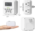 7 Day Heavy Duty Digital Programmable Timer 2independently Plug-in Outlet Switch