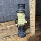 Vintage Mr  Peanut Planters Peanuts Nut Cast Iron Coin Bank 5 3 4 