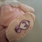 Vintage 1986 Fisher Price Puffalump Peach Nylon Teddy Bear Comforter Toy