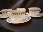 Vintage Corelle Butterfly Gold 4 Cup   Saucer Sets  mint Condition 