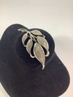  Vintage Metal Five Leaf Brooch Pin Silver Tone Jewelry 