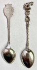 2 Italian  800 Silver   Enamel Souvenir Spoons - Rome  Italy  Circa 1940-1950