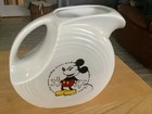 Mickey Mouse Large Disc Water Pitcher Made By Fiestaware Limited Edition