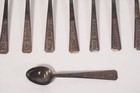 12-tlg  Set Antique 900 Real Silver Mocca Spoon Asian Vietnam With Motif 10 2cm