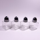 Vintage Mini Glass Salt Pepper Shakers Set Of 4 Diner Style