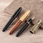 Jinhao 9056a Fountain Pen Ef f m Nib  Bull Embossed Handmade Wooden Gift Pen