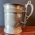 Antique Simpson Hall Miller   Co Quadruple Plate Silverplate Mug Cup Victorian
