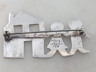 Mexico Vintage Sterling Silver Smiling Family And House Brooch Pin 6 6 Grams