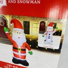 New  6 Ft Reversible Santa   Snowman Double Sided Led Christmas Inflatable