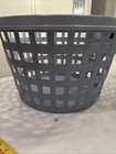 Vintage Rubbermaid Round Roughneck Weave Heavy Duty Laundry Basket Blue