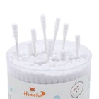 Homefox Cotton Swabs Spiral Slim - 400 Count Organic Cotton Buds Double Side    