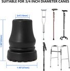 4 Pcs Replacement Crutch Tips 3 4 Inch Crutch Feet Cap Hiking Walker Tips Heavy