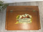 Vintage Wooden Lap Desk Writing Stationary Box Slant Top Featuring Mt  Vernon Va