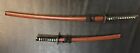 Vintage Japanese Katana Sword Set Replica Corded Handle   Sheath Estate Find