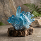 Aqua Aura Blue Quartz Titanium Cluster Mineral Specimen Geode Ornament 80-100g