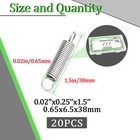 20pcs Extension Spring 1 4 Inch X 1-1 2 Inch Zinc Plated Extension Springs Home