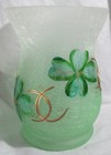 Yankee Candle Frosted Crackle Hurricane Large Jar Holder J h Four Leaf Clover