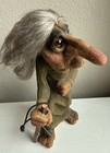 Vintage Nyform Norway 6 5    Handmade Folk Troll W  Tag Old Lady Gnome