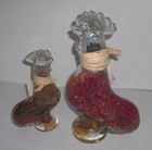 Vintage Set Of 2 Rooster Chili Pepper Vinegar Decor Bottle Art Table Shonfeld s