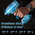 1300w Cordless Impact 3 8  Wrench Gun Brushless Li-ion Driver For Makita Battery